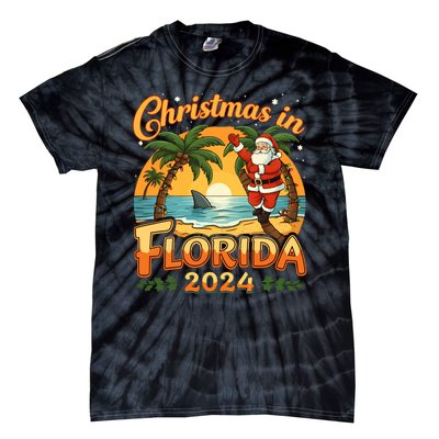 Christmas In Florida 2024 Family Vacation Tie-Dye T-Shirt