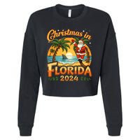 Christmas In Florida 2024 Family Vacation Cropped Pullover Crew