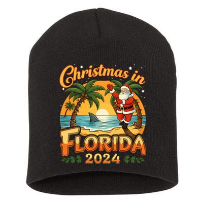 Christmas In Florida 2024 Family Vacation Short Acrylic Beanie