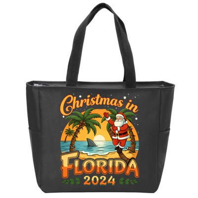 Christmas In Florida 2024 Family Vacation Zip Tote Bag