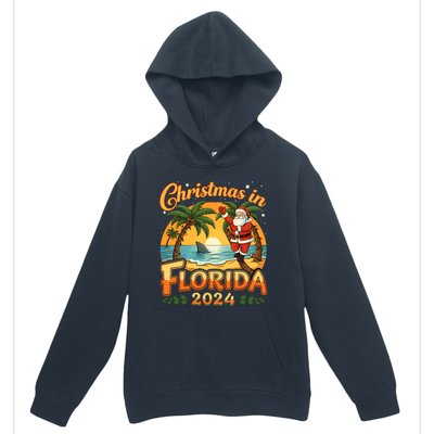 Christmas In Florida 2024 Family Vacation Urban Pullover Hoodie