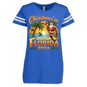 Christmas In Florida 2024 Family Vacation Enza Ladies Jersey Football T-Shirt