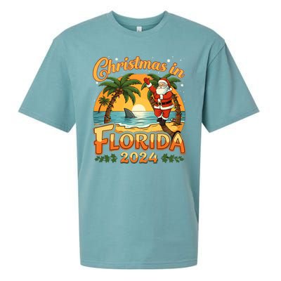 Christmas In Florida 2024 Family Vacation Sueded Cloud Jersey T-Shirt