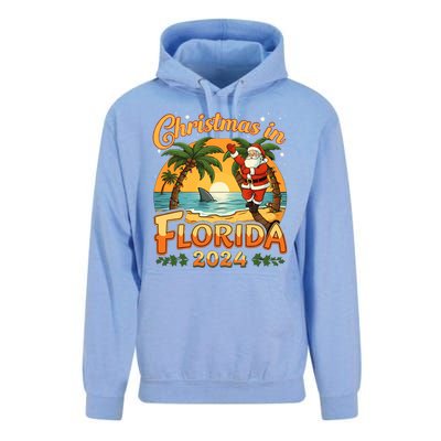 Christmas In Florida 2024 Family Vacation Unisex Surf Hoodie