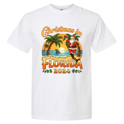 Christmas In Florida 2024 Family Vacation Garment-Dyed Heavyweight T-Shirt