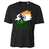 Cricket India Flag Patriotic Player Coach Gift Cooling Performance Crew T-Shirt