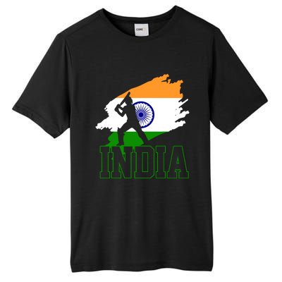 Cricket India Flag Patriotic Player Coach Gift Tall Fusion ChromaSoft Performance T-Shirt