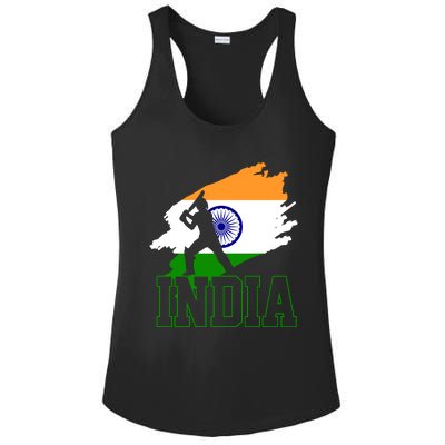 Cricket India Flag Patriotic Player Coach Gift Ladies PosiCharge Competitor Racerback Tank