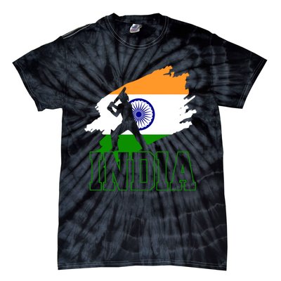 Cricket India Flag Patriotic Player Coach Gift Tie-Dye T-Shirt