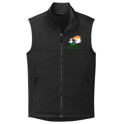 Cricket India Flag Patriotic Player Coach Gift Collective Smooth Fleece Vest