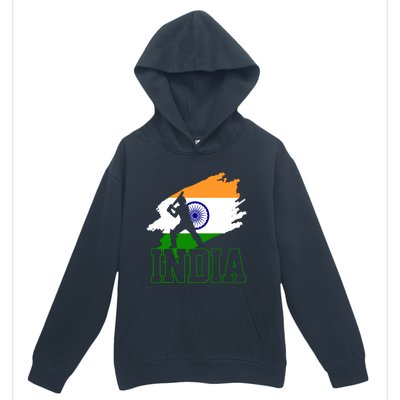 Cricket India Flag Patriotic Player Coach Gift Urban Pullover Hoodie