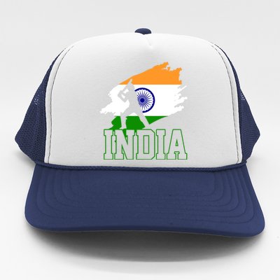 Cricket India Flag Patriotic Player Coach Gift Trucker Hat