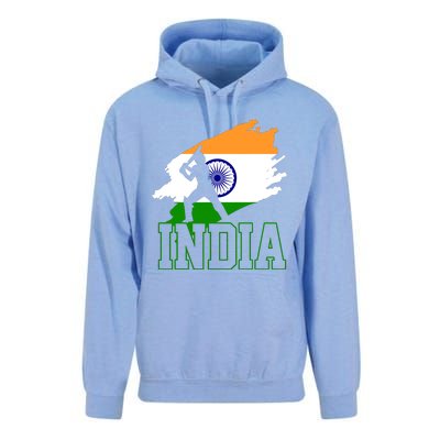 Cricket India Flag Patriotic Player Coach Gift Unisex Surf Hoodie