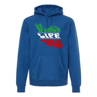 Cute Iranian Flag Of Iran Free Iran Life Freedom Gift Premium Hoodie