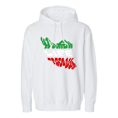 Cute Iranian Flag Of Iran Free Iran Life Freedom Gift Garment-Dyed Fleece Hoodie