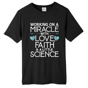 Cool IVF For  Wo Embryo Transfer Miracle Faith Science Tall Fusion ChromaSoft Performance T-Shirt