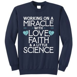 Cool IVF For  Wo Embryo Transfer Miracle Faith Science Sweatshirt