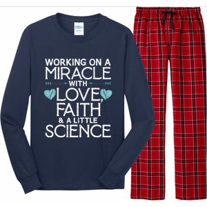 Cool IVF For  Wo Embryo Transfer Miracle Faith Science Long Sleeve Pajama Set