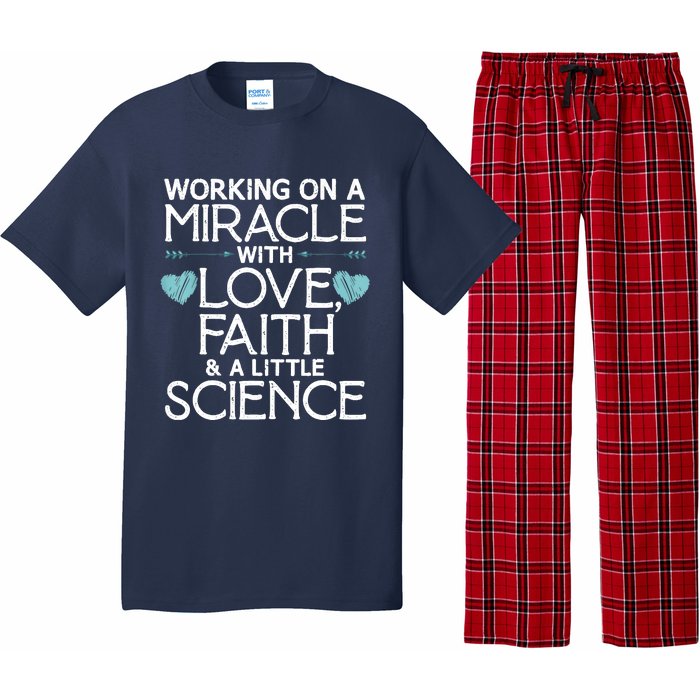 Cool IVF For  Wo Embryo Transfer Miracle Faith Science Pajama Set