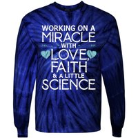 Cool IVF For  Wo Embryo Transfer Miracle Faith Science Tie-Dye Long Sleeve Shirt