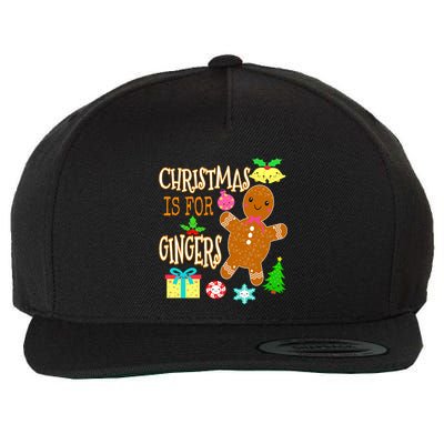 Christmas Is For Gingers Funny Redhead Gift Ginger Pride Gift Wool Snapback Cap