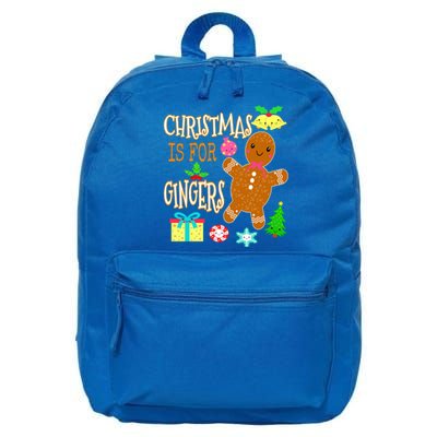 Christmas Is For Gingers Funny Redhead Gift Ginger Pride Gift 16 in Basic Backpack