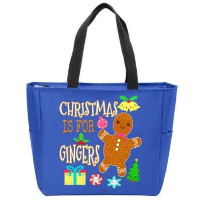 Christmas Is For Gingers Funny Redhead Gift Ginger Pride Gift Zip Tote Bag