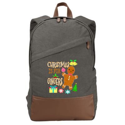 Christmas Is For Gingers Funny Redhead Gift Ginger Pride Gift Cotton Canvas Backpack