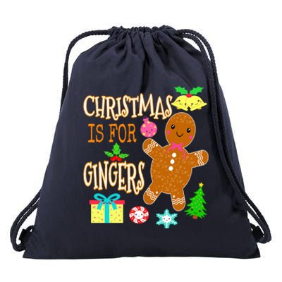 Christmas Is For Gingers Funny Redhead Gift Ginger Pride Gift Drawstring Bag