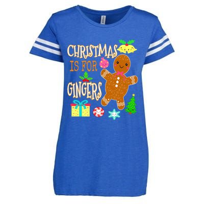 Christmas Is For Gingers Funny Redhead Gift Ginger Pride Gift Enza Ladies Jersey Football T-Shirt