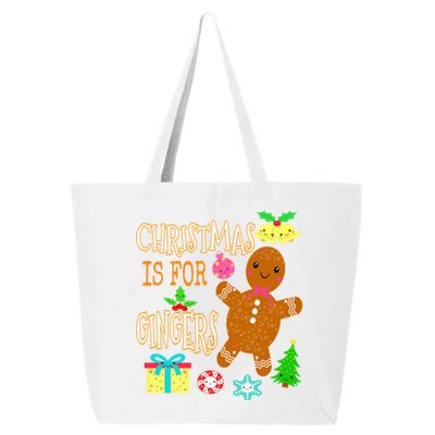 Christmas Is For Gingers Funny Redhead Gift Ginger Pride Gift 25L Jumbo Tote