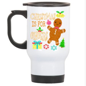 Christmas Is For Gingers Funny Redhead Gift Ginger Pride Gift Stainless Steel Travel Mug