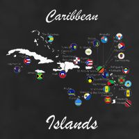 Caribbean Islands Flags And Map Caribbean Sea Vacations Adult Drive Performance Visor