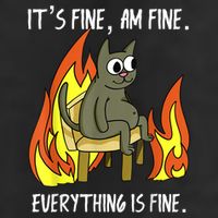Cat ItS Fine IM Fine Everything Is Fine Cool Comfort Performance Bucket Hat