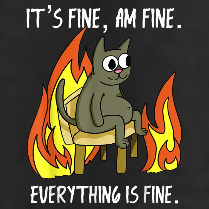 Cat ItS Fine IM Fine Everything Is Fine Cool Comfort Performance Bucket Hat