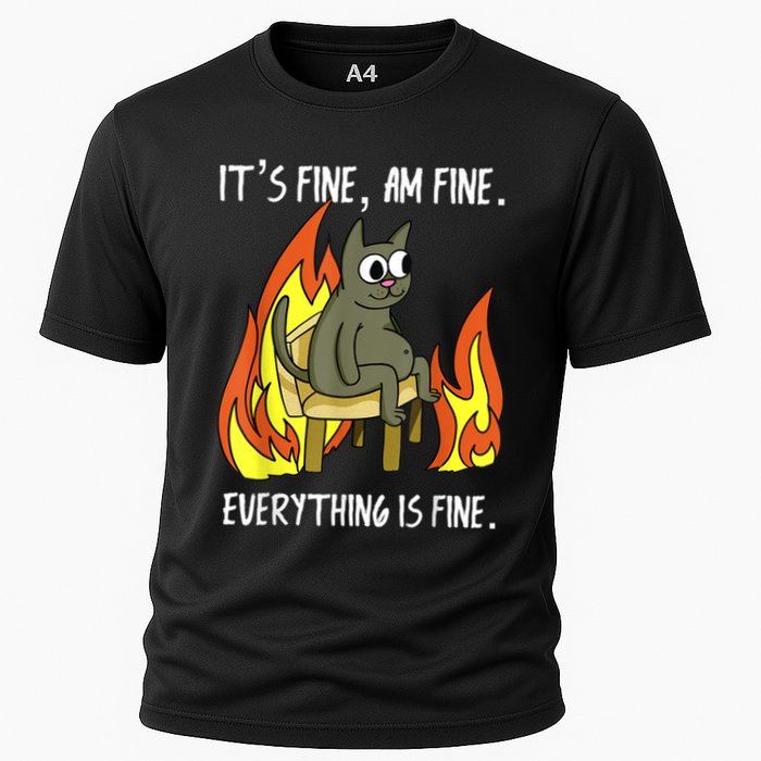 Cat ItS Fine IM Fine Everything Is Fine Performance Shirt