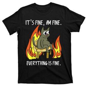 Cat ItS Fine IM Fine Everything Is Fine T-Shirt