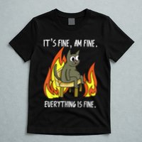 Cat ItS Fine IM Fine Everything Is Fine T-Shirt