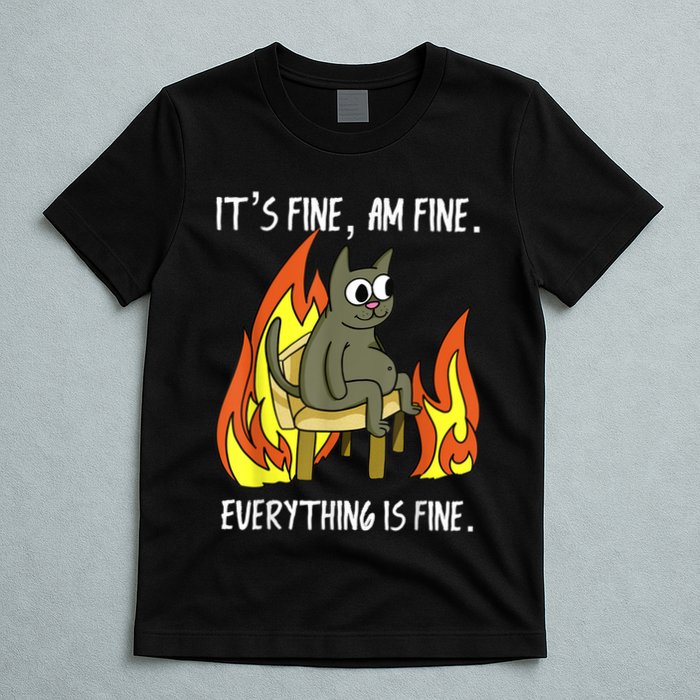 Cat ItS Fine IM Fine Everything Is Fine T-Shirt
