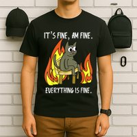 Cat ItS Fine IM Fine Everything Is Fine T-Shirt