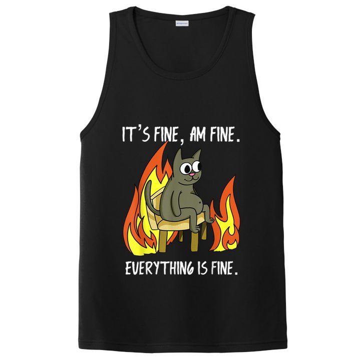 Cat ItS Fine IM Fine Everything Is Fine PosiCharge Competitor Tank
