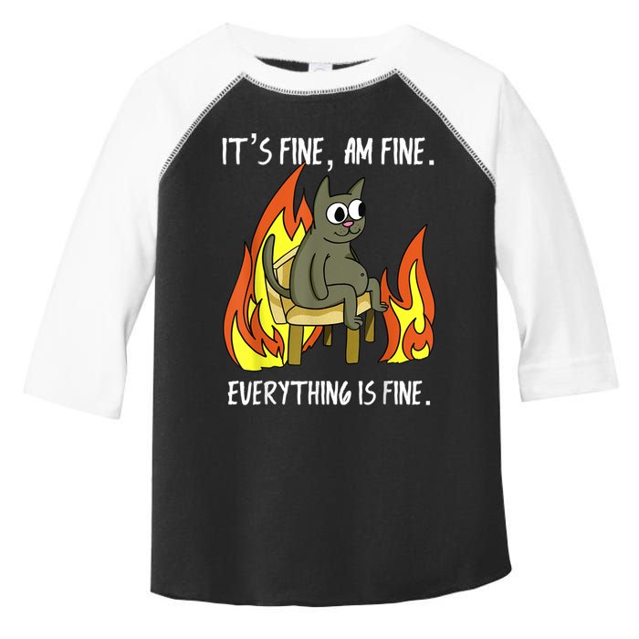 Cat ItS Fine IM Fine Everything Is Fine Toddler Fine Jersey T-Shirt