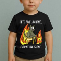 Cat ItS Fine IM Fine Everything Is Fine Toddler T-Shirt