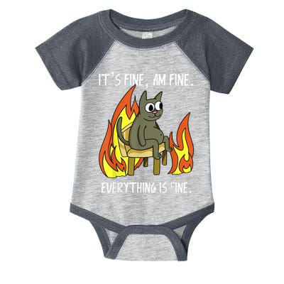 Cat ItS Fine IM Fine Everything Is Fine Infant Baby Jersey Bodysuit