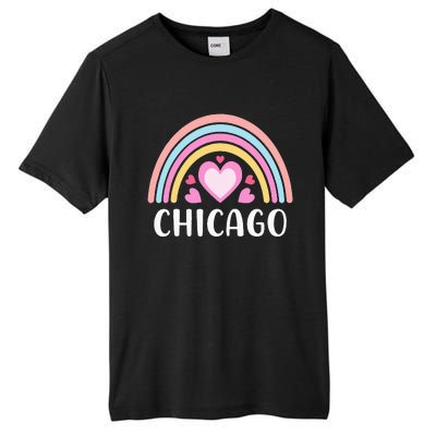 Chicago Illinois for  Rainbow Hearts Tall Fusion ChromaSoft Performance T-Shirt