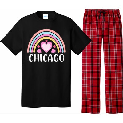 Chicago Illinois for  Rainbow Hearts Pajama Set