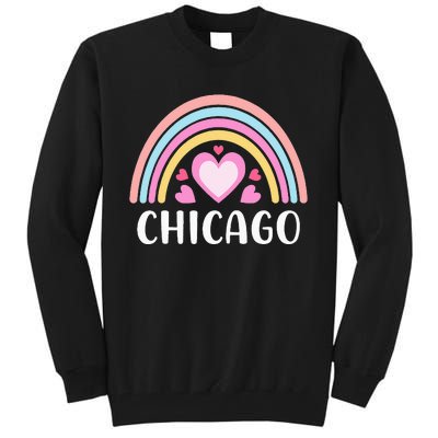 Chicago Illinois for  Rainbow Hearts Tall Sweatshirt