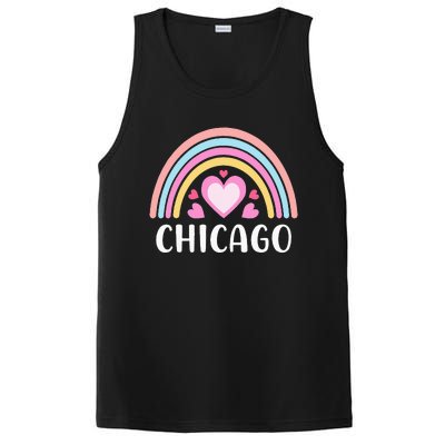 Chicago Illinois for  Rainbow Hearts PosiCharge Competitor Tank