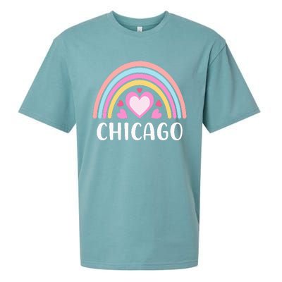 Chicago Illinois for  Rainbow Hearts Sueded Cloud Jersey T-Shirt