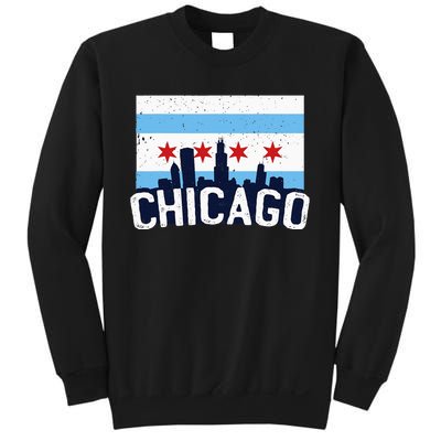 Chicago Illinois Flag City Skyline Chi Town Pride City Flag Sweatshirt